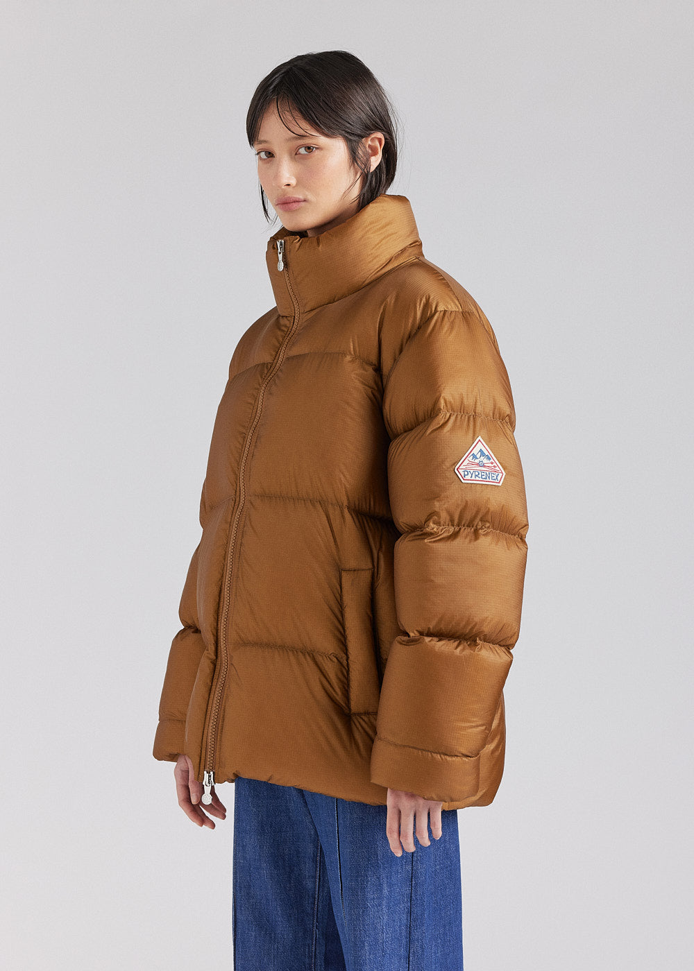 Doudoune unisexe chaude Pyrenex Shift Ripstop bronze brown