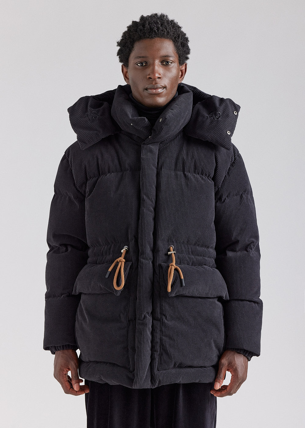 Doudoune homme en velours Pyrenex x Supakitch Big Puffer noire