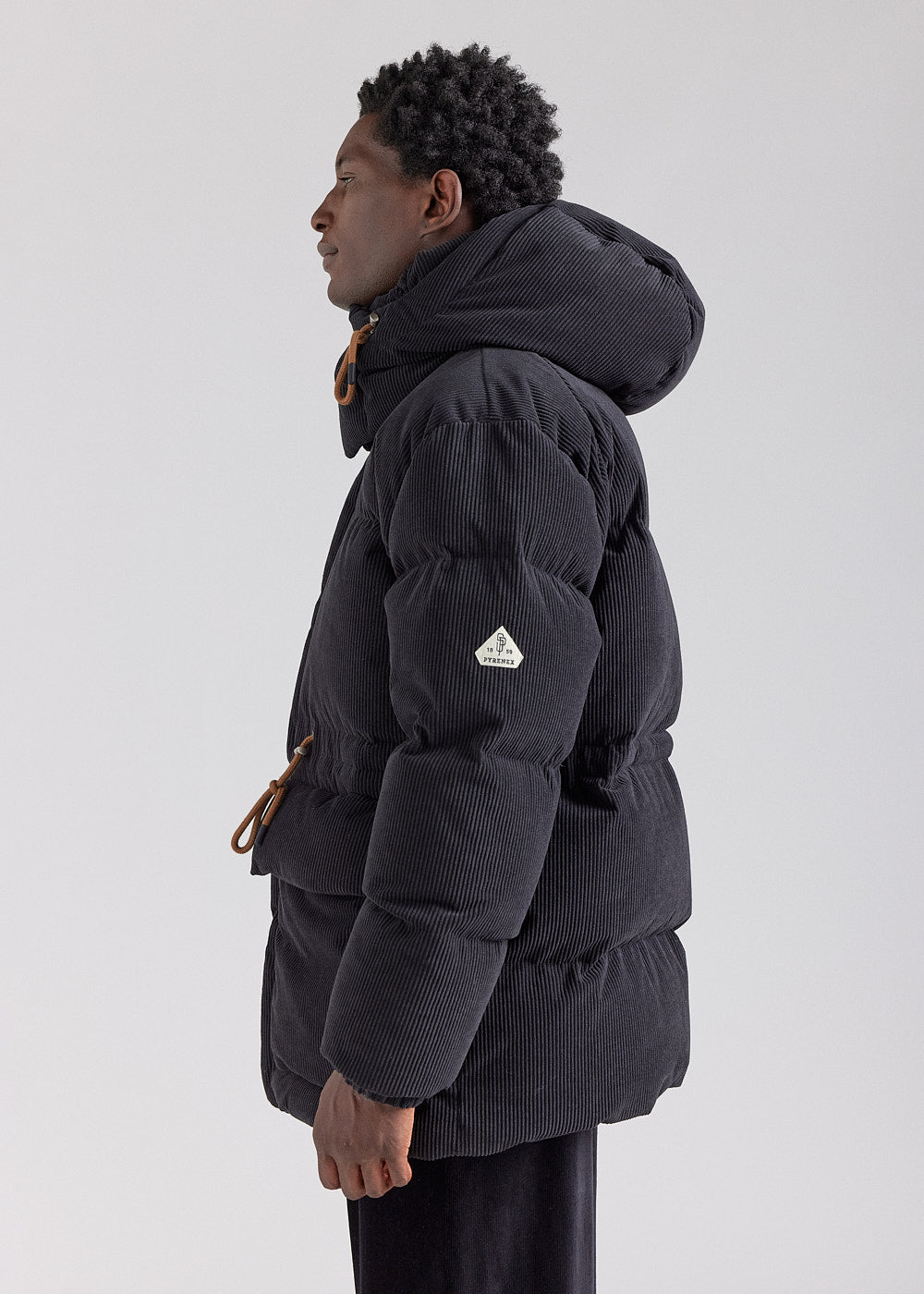 Doudoune homme en velours Pyrenex x Supakitch Big Puffer noire