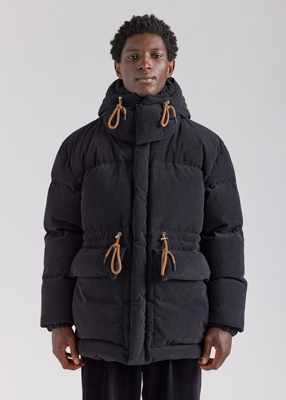 Doudoune homme en velours Pyrenex x Supakitch Big Puffer noire