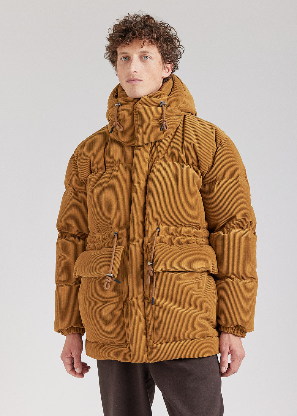 Doudoune homme en velours Pyrenex x Supakitch Big Puffer Bronze Brown