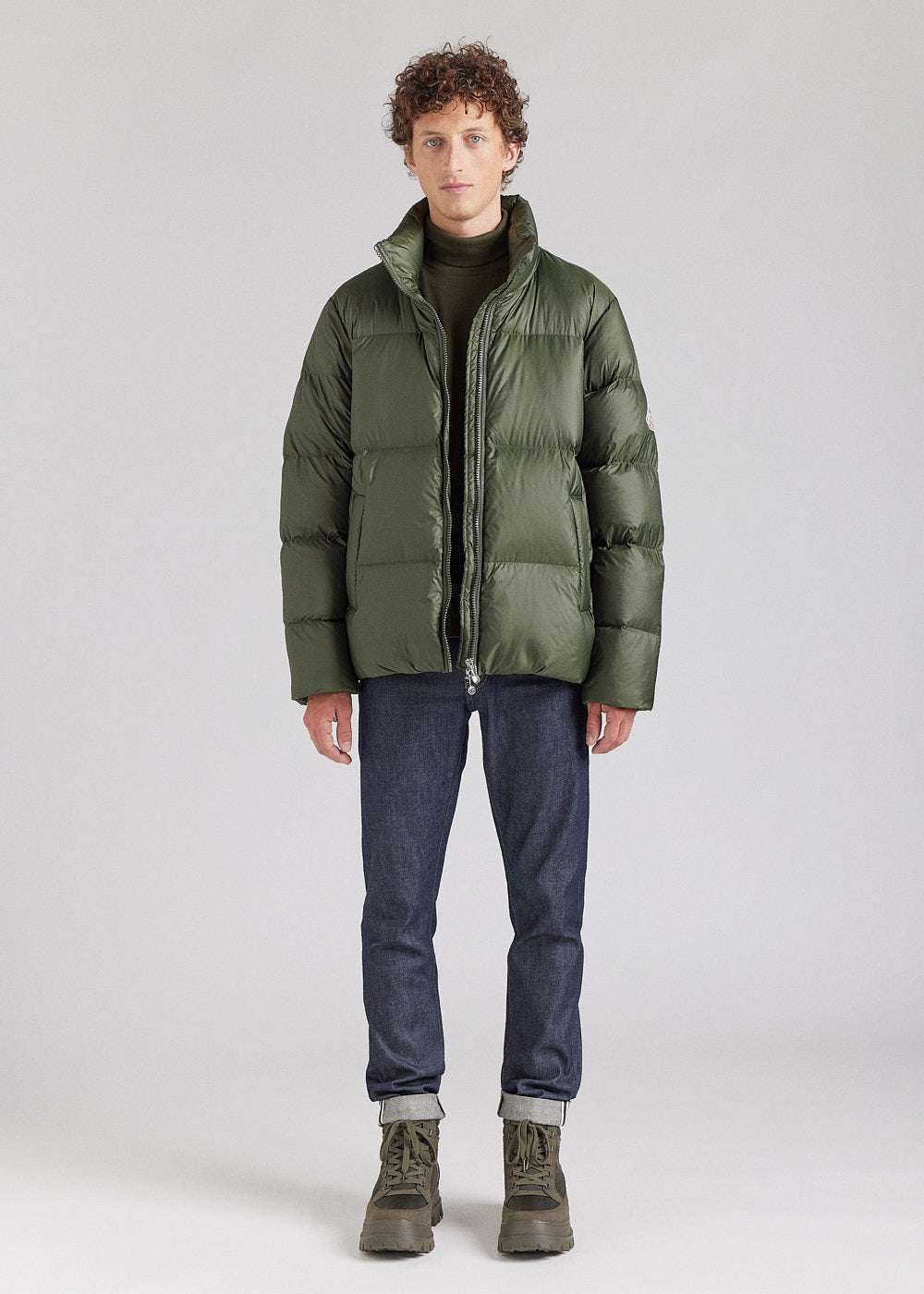 Doudoune duvet unisexe Pyrenex Shift en tissu mat Deep khaki