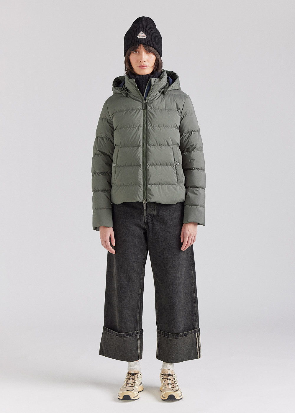 Doudoune femme Pyrenex Spoutnic à capuche amovible deep khaki