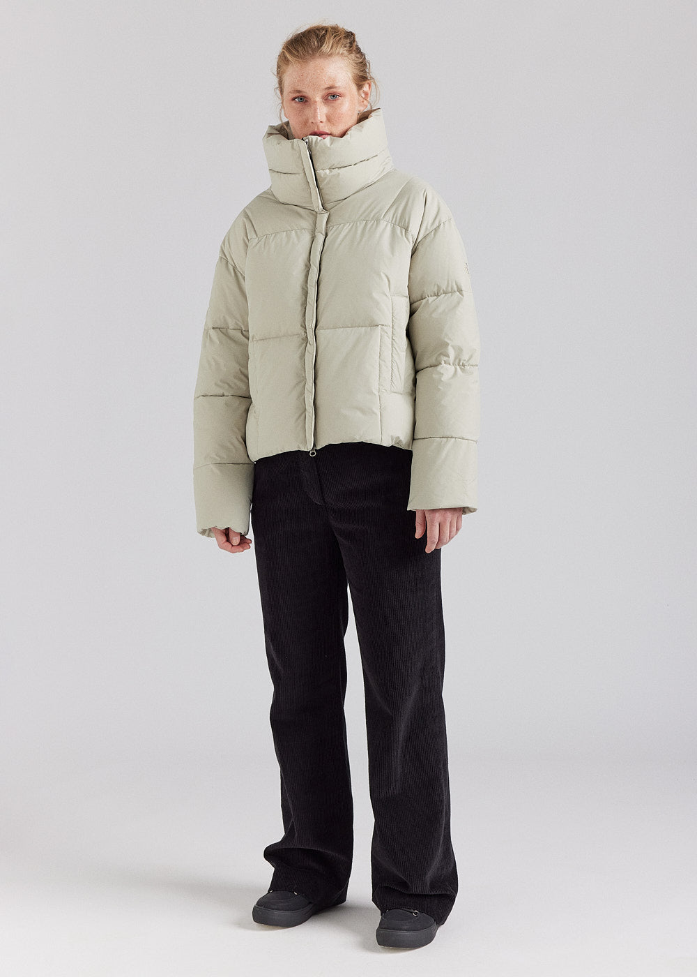 Doudoune courte femme Pyrenex Harmonie Crop Willow Grey