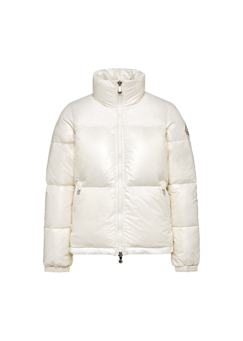 Doudoune courte et brillante pour femme Pyrenex Goldin Chalk