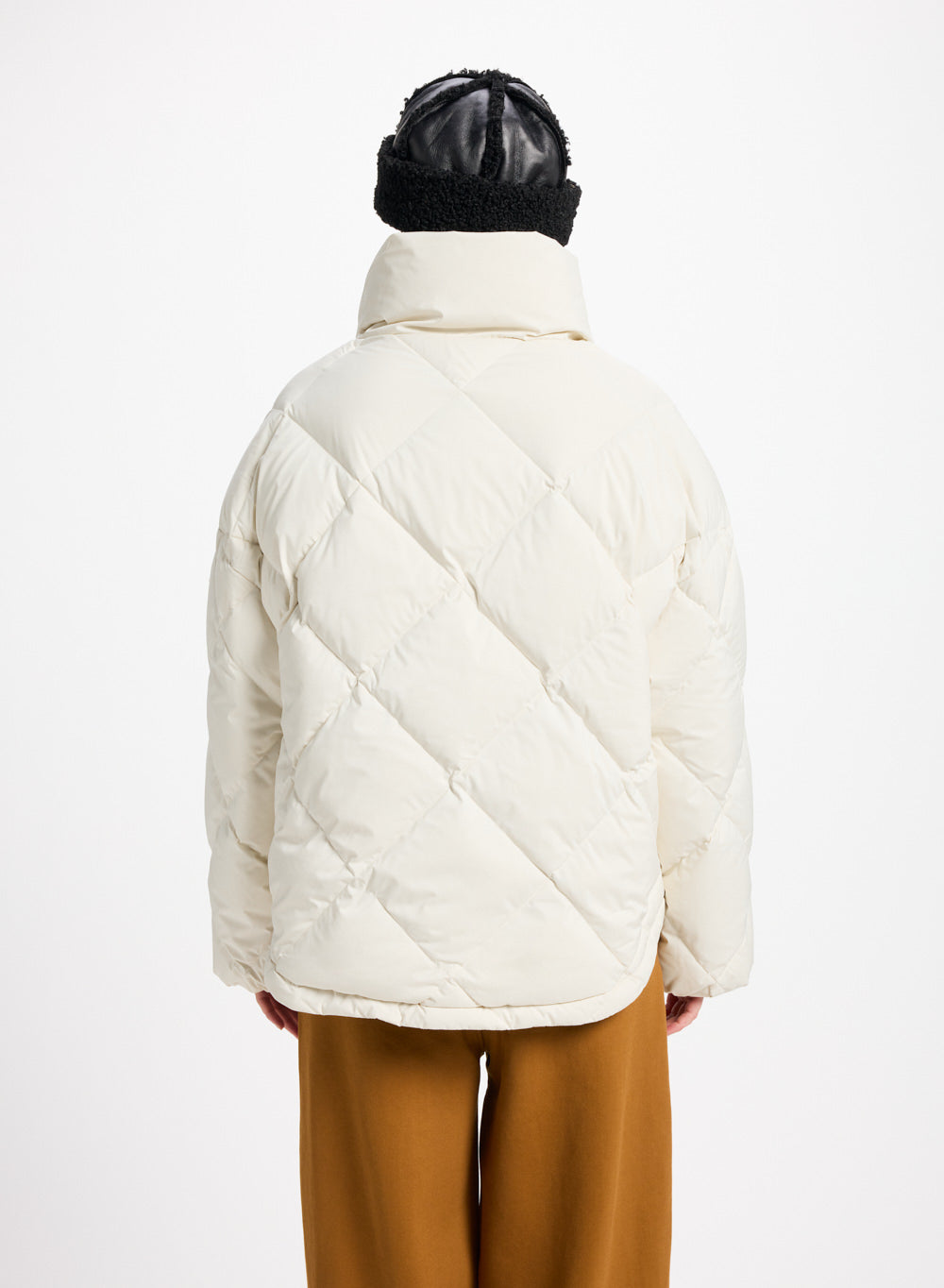 Doudoune oversize femme Pyrenex Adele avec col enveloppant blanche