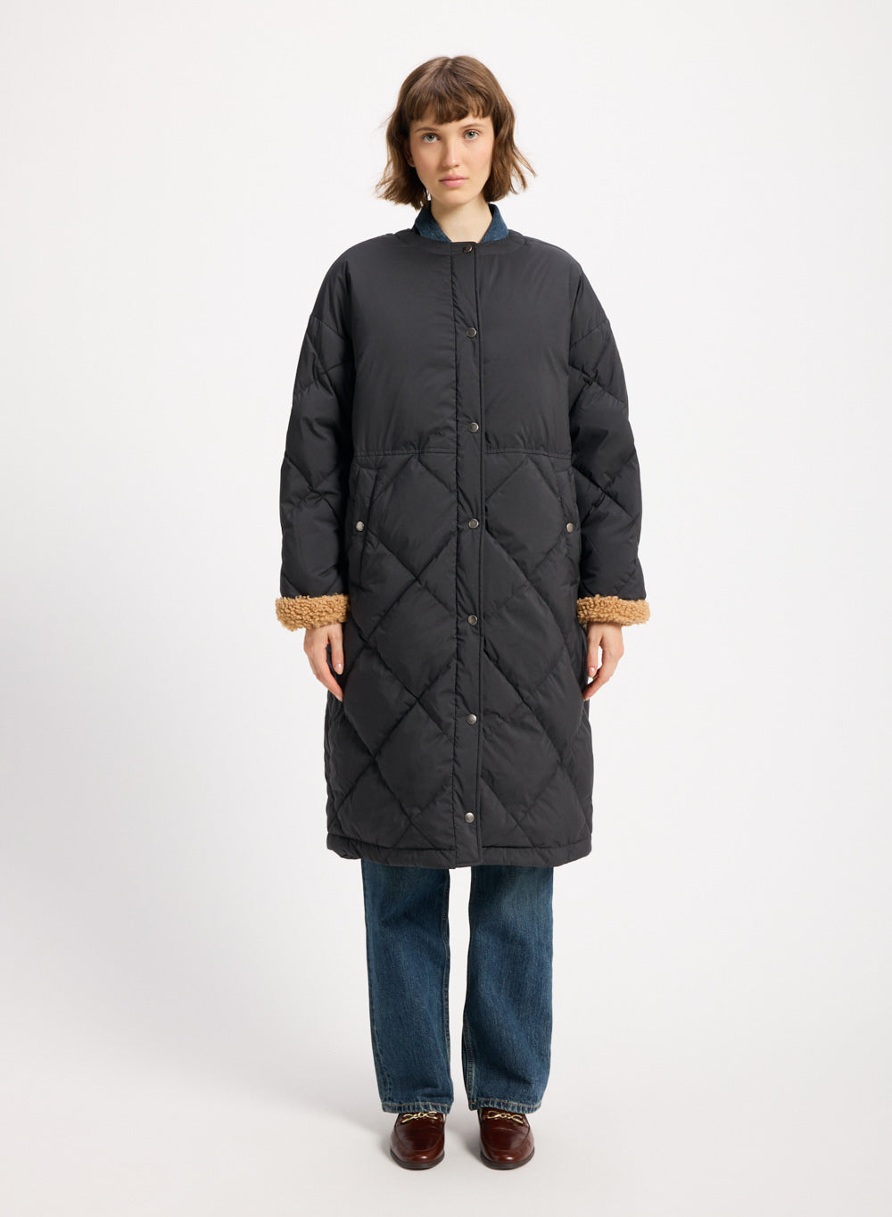 Doudoune longue pour femme Pyrenex Blossom noire