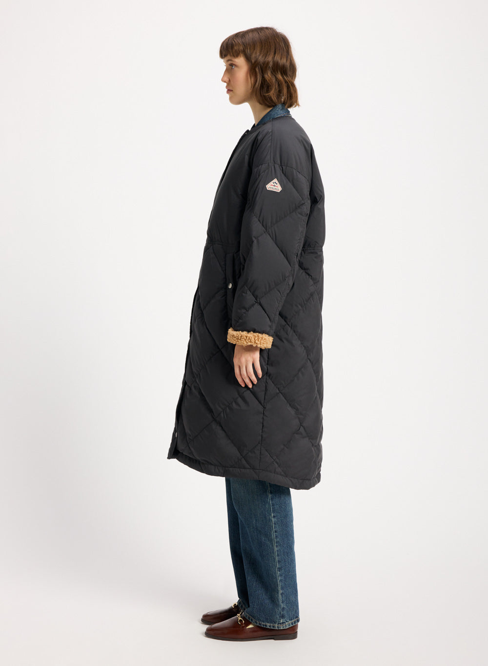 Doudoune longue pour femme Pyrenex Blossom noire