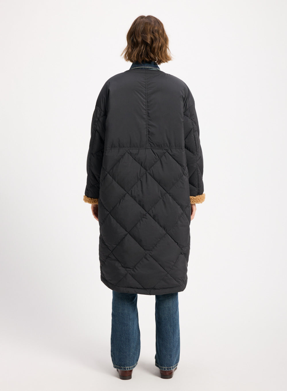 Doudoune longue pour femme Pyrenex Blossom noire