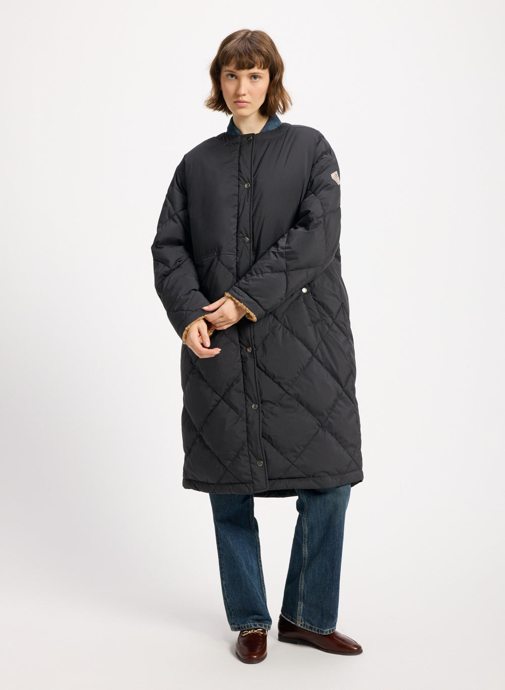 Doudoune longue pour femme Pyrenex Blossom noire