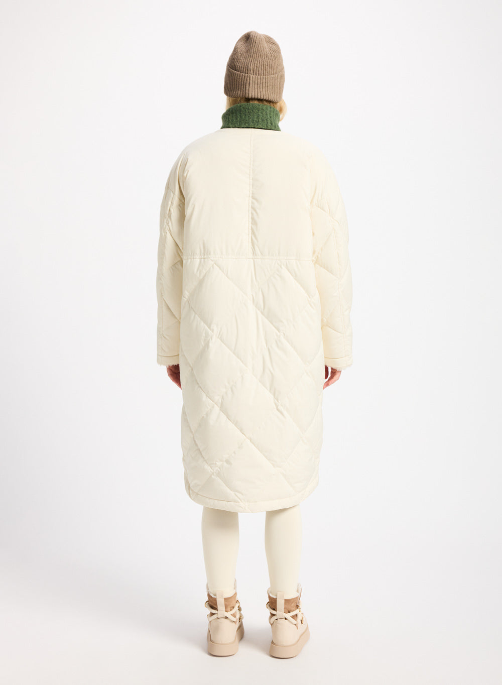 Doudoune longue pour femme Pyrenex Blossom ivoire