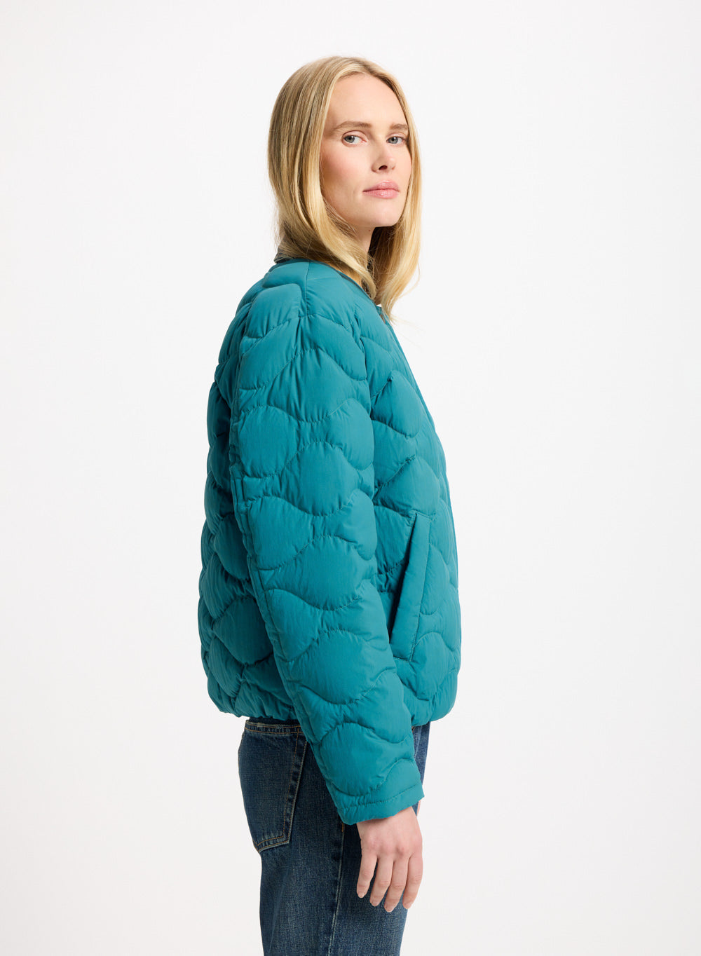 Doudoune légère Nacre pour femme turquoise