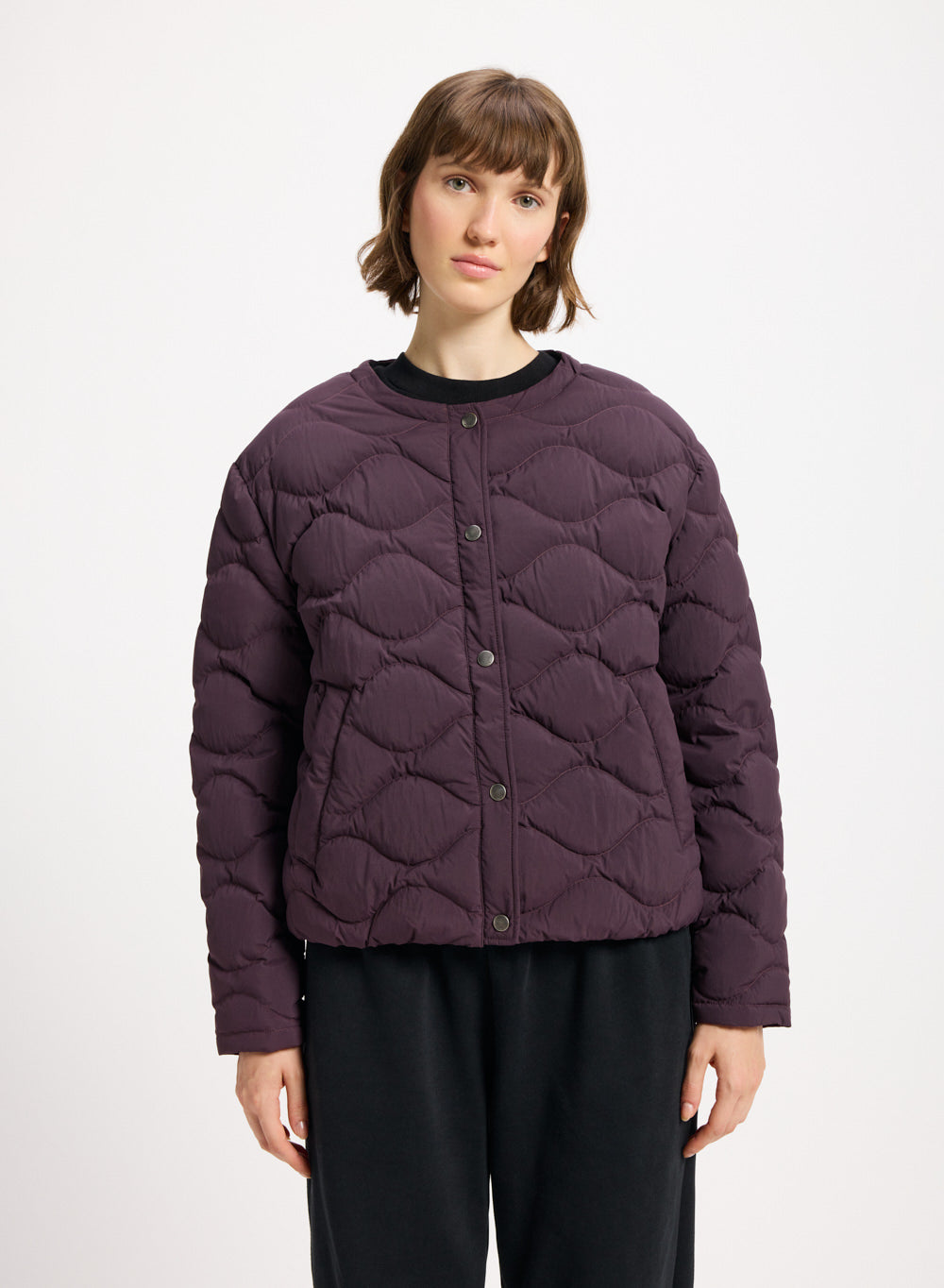 Doudoune légère Nacre pour femme bordeaux