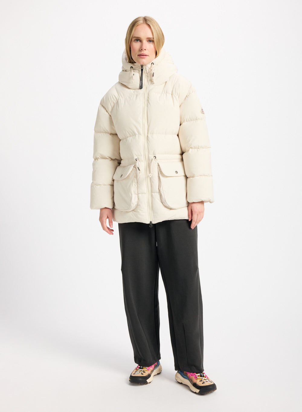 Doudoune hiver à capuche pour femme Pyrenex Aule ivoire