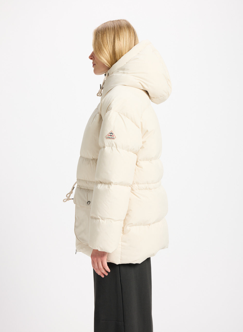Doudoune hiver à capuche pour femme Pyrenex Aule ivoire