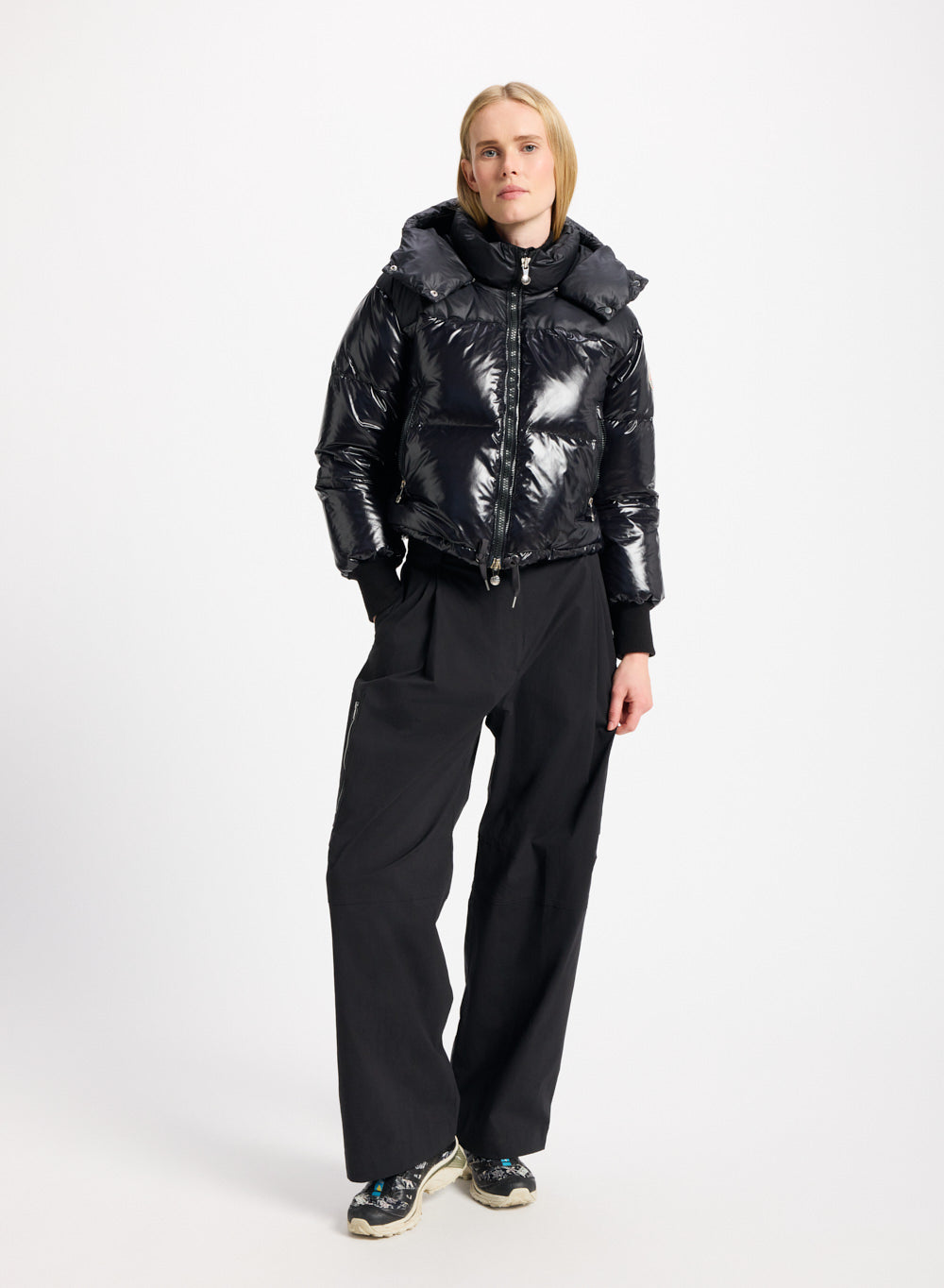 Doudoune courte à capuche pour femme Pyrenex Altic noire