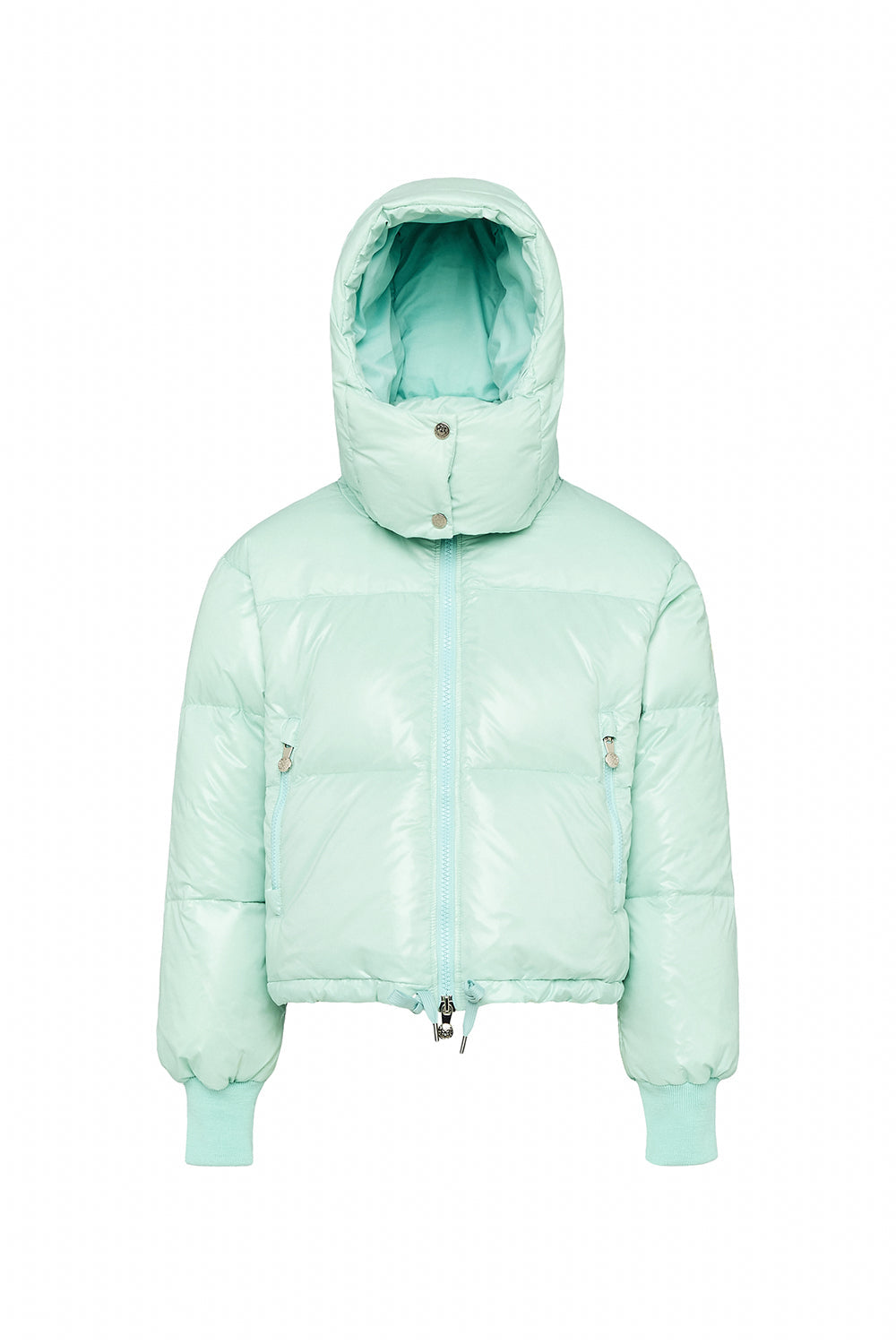 Doudoune courte à capuche pour femme Pyrenex Altic vert d'eau