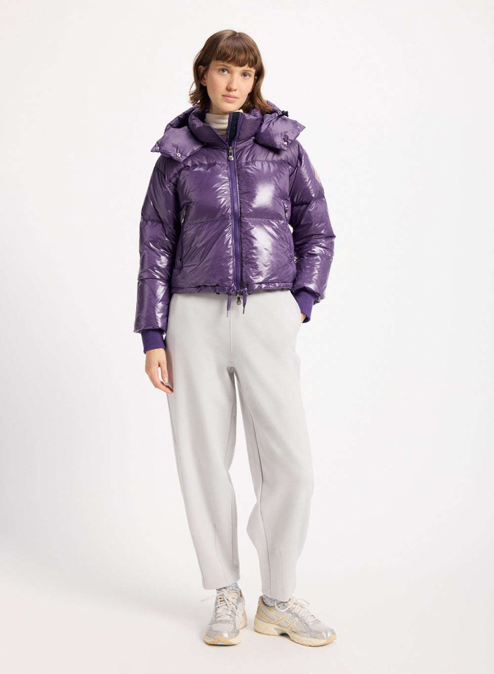 Doudoune courte à capuche pour femme Pyrenex Altic violette