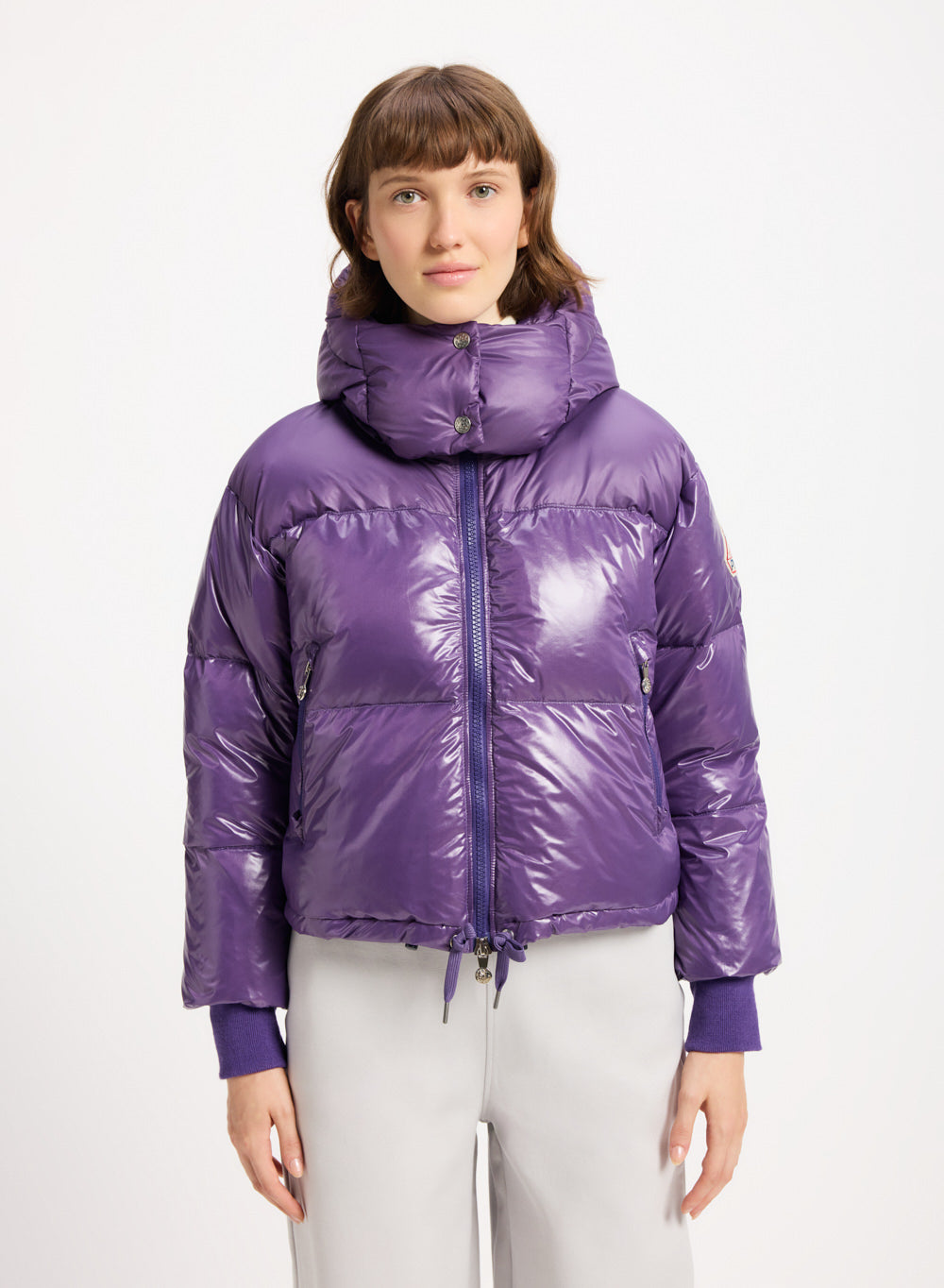 Doudoune courte à capuche pour femme Pyrenex Altic violette