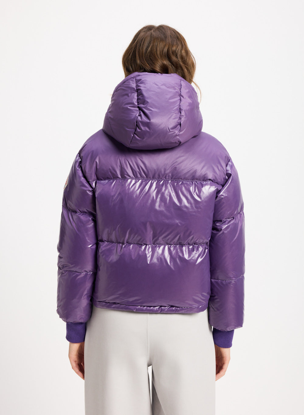 Doudoune courte à capuche pour femme Pyrenex Altic violette