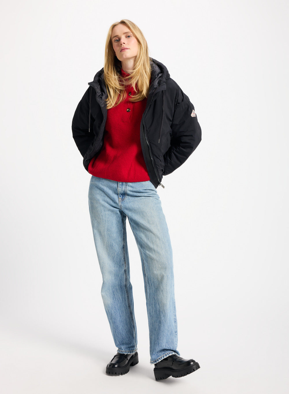 Parka courte en duvet pour femme Pyrenex Attitude noire