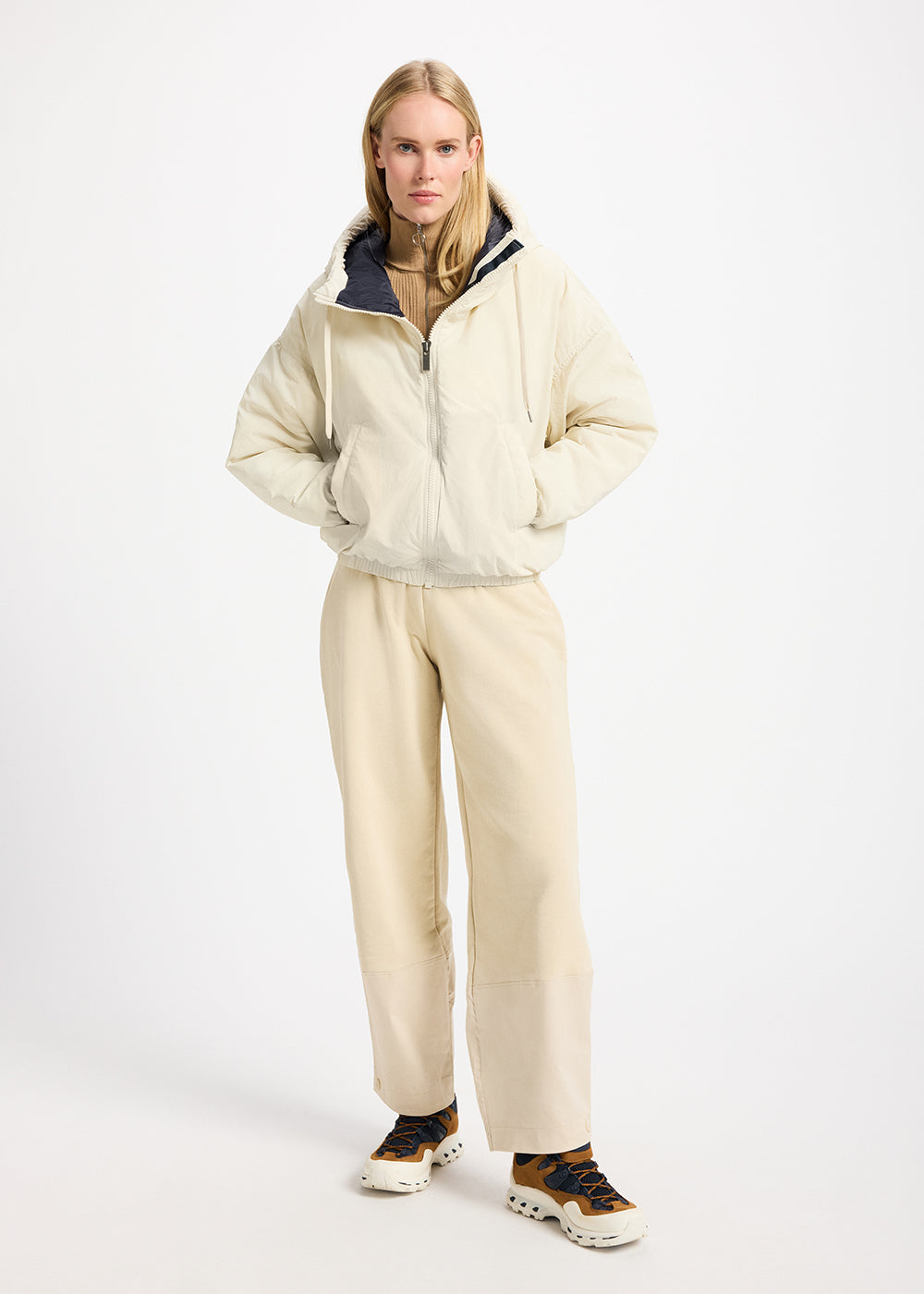 Parka courte en duvet pour femme Pyrenex Attitude ivoire