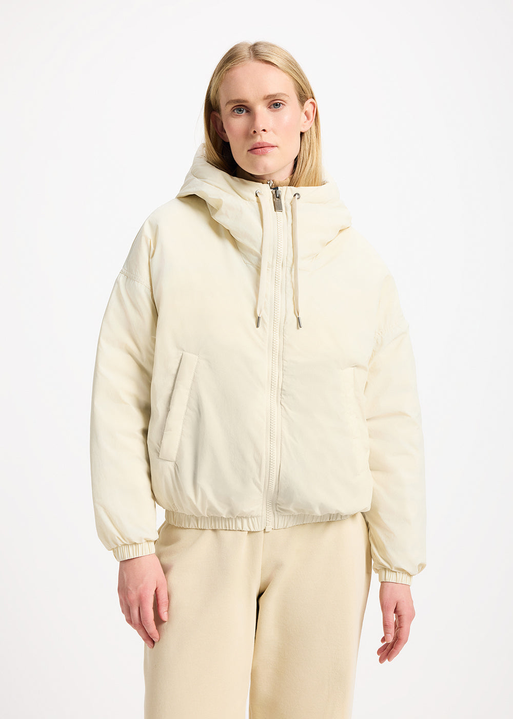 Parka courte en duvet pour femme Pyrenex Attitude ivoire