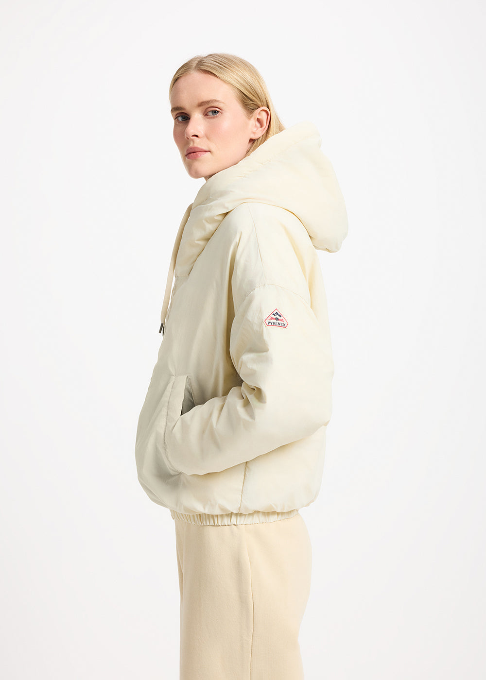 Parka courte en duvet pour femme Pyrenex Attitude ivoire