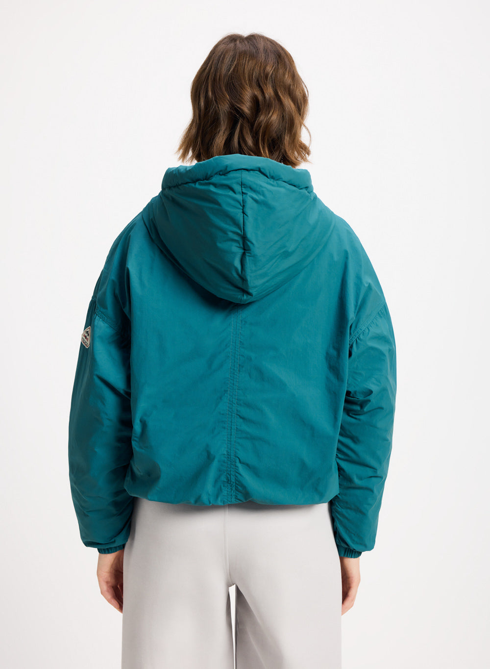 Parka courte en duvet pour femme Pyrenex Attitude bleu turquoise