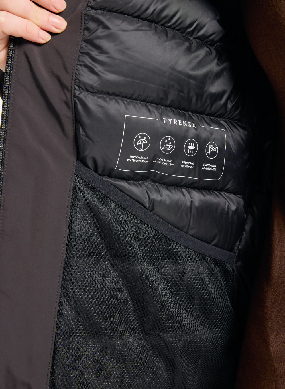 Veste parka en duvet pour femme Pyrenex Nova noire