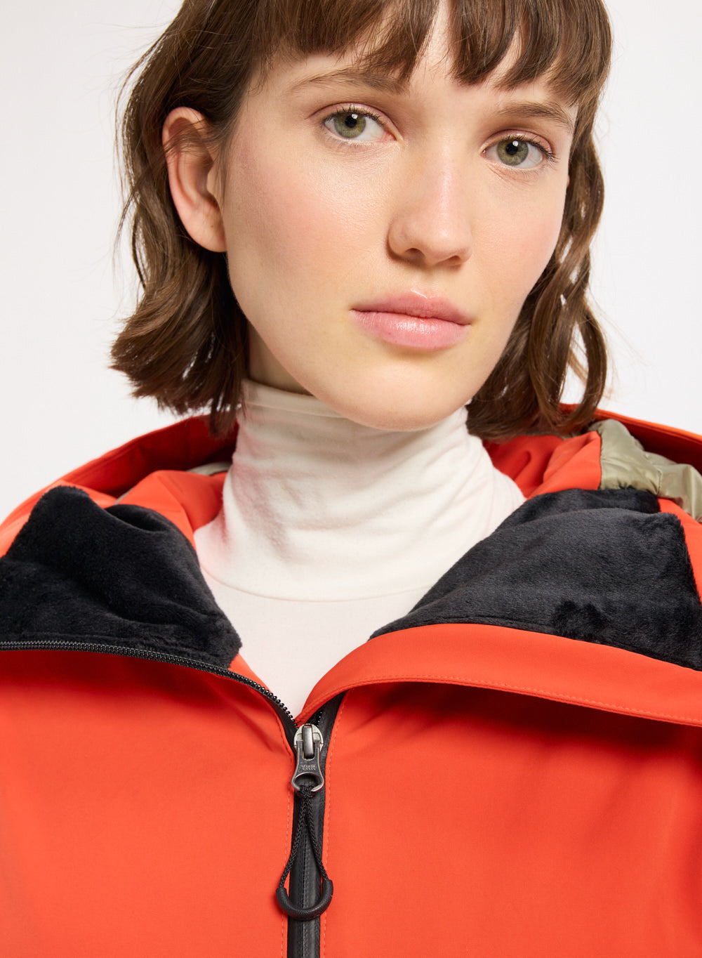 Veste parka en duvet pour femme Pyrenex Nova orange