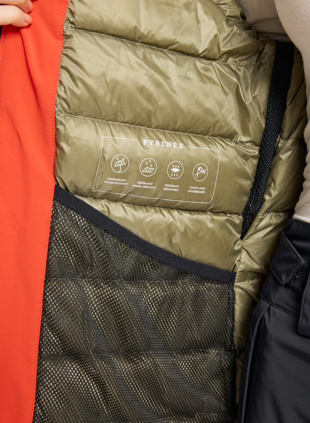 Veste parka en duvet pour femme Pyrenex Nova orange