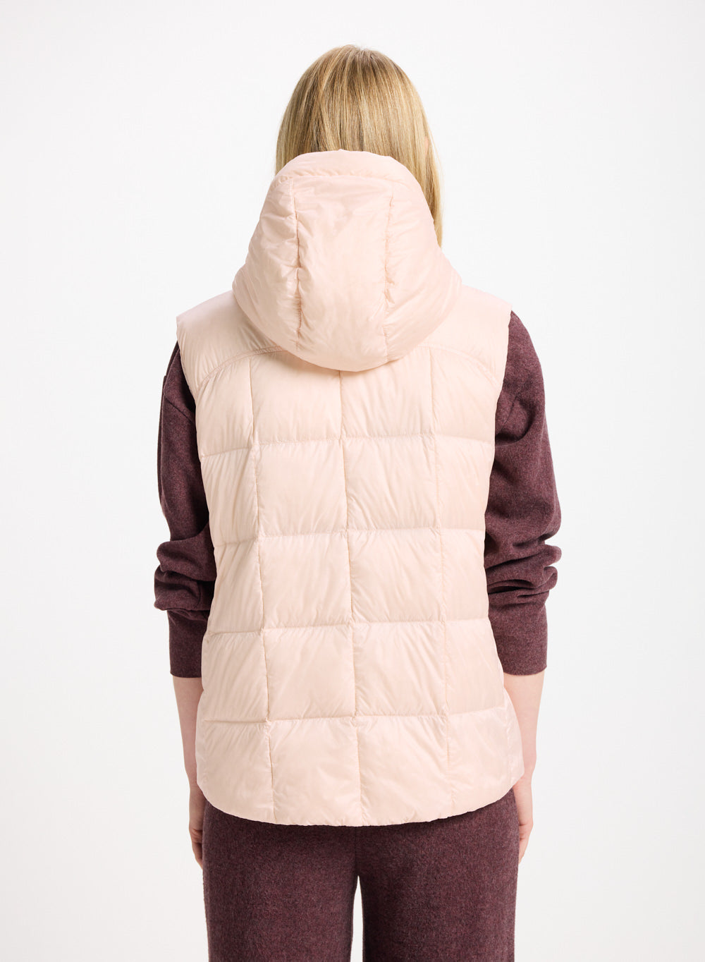 Doudoune légère sans manches pour femme Bassia rose poudré