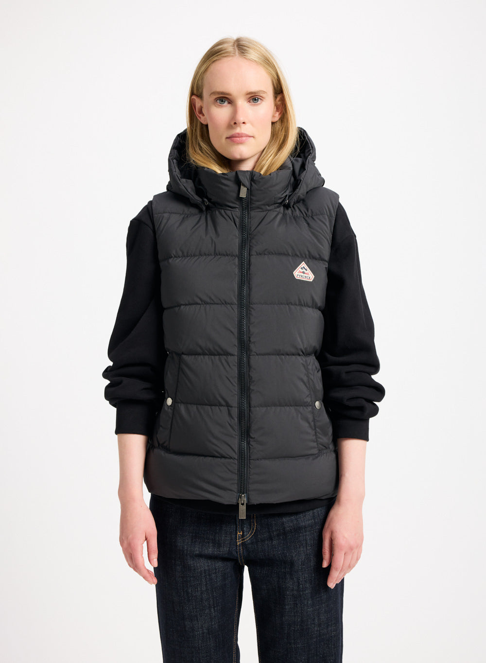 Doudoune sans-manches femme Pyrenex Spoutnic à capuche amovible noire