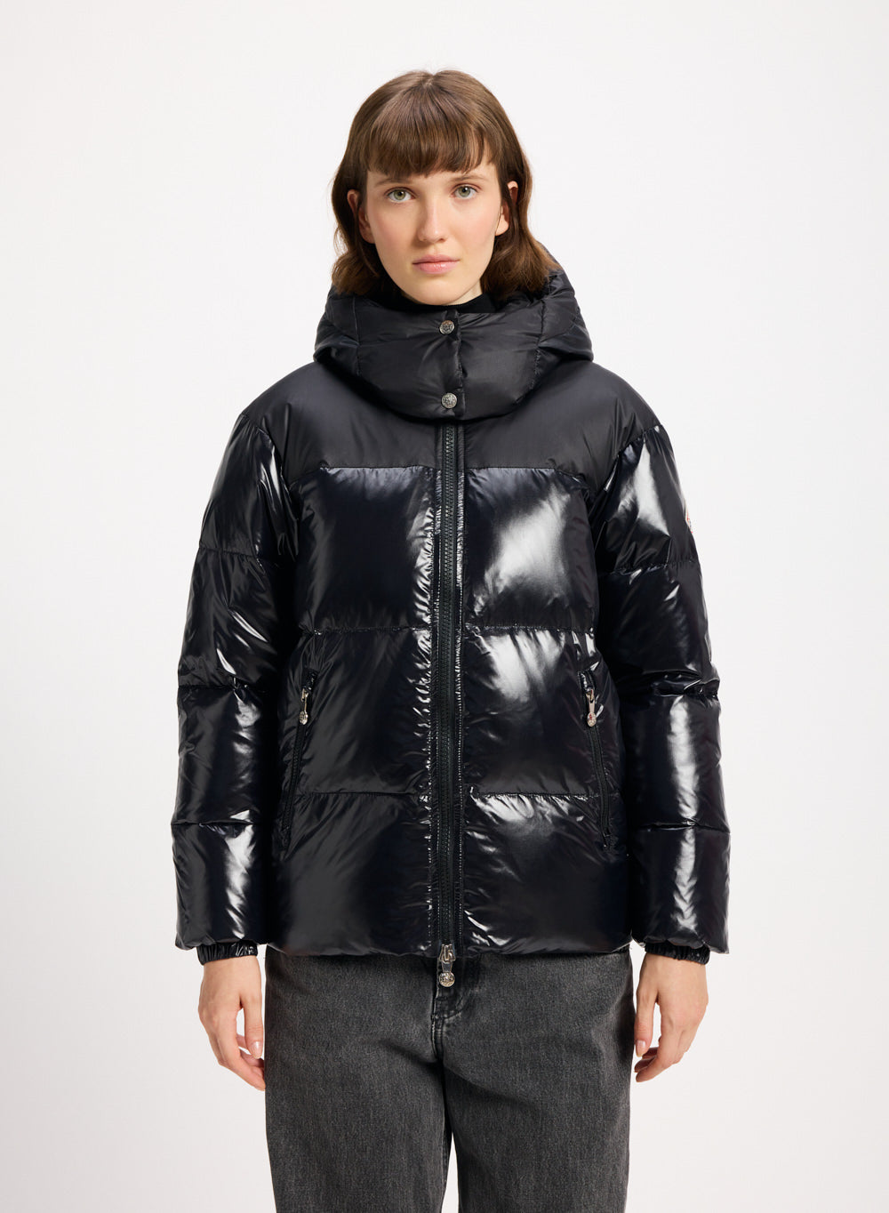 Doudoune brillante femme Lively noire