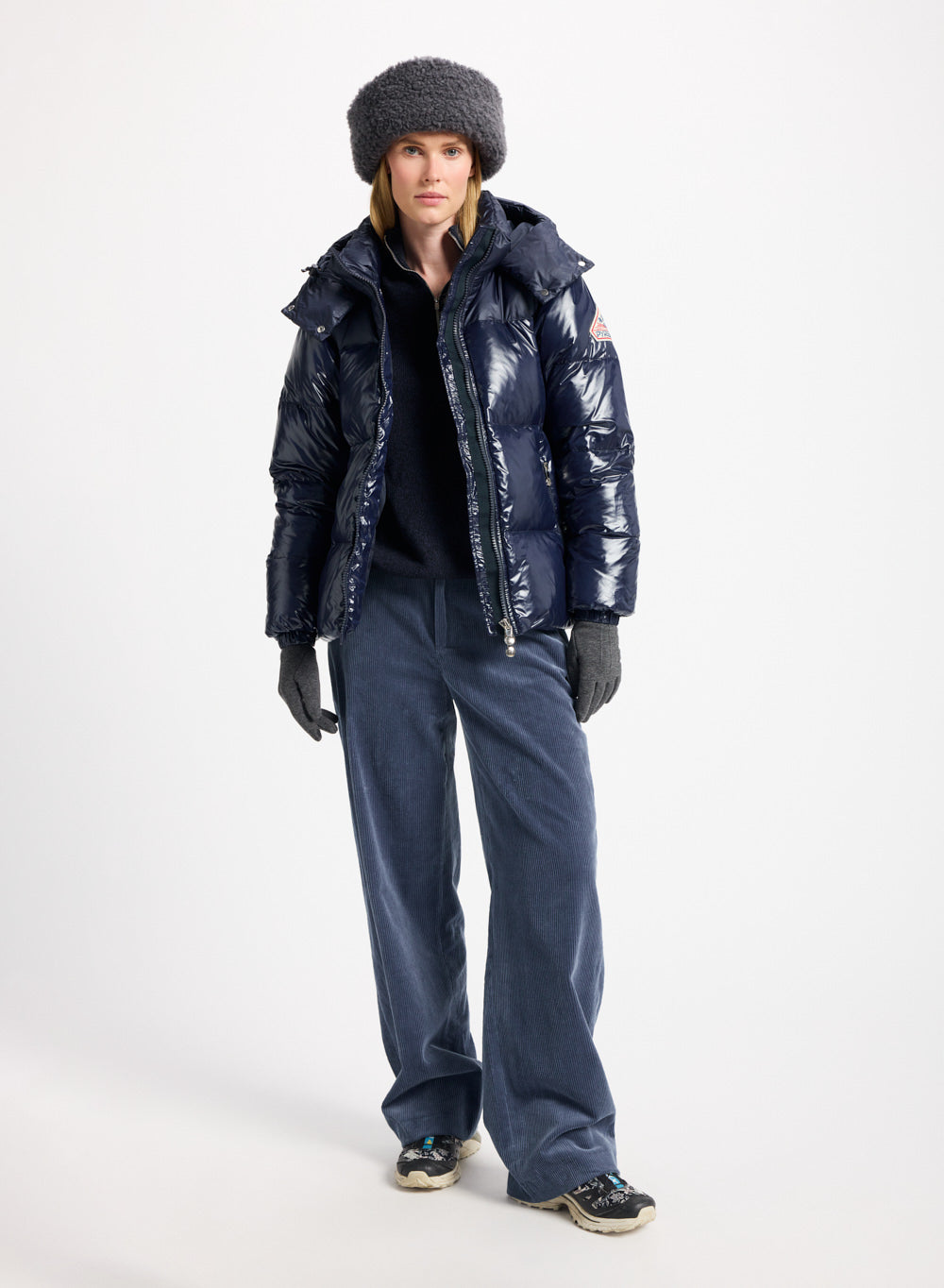 Doudoune brillante femme Lively bleu marine