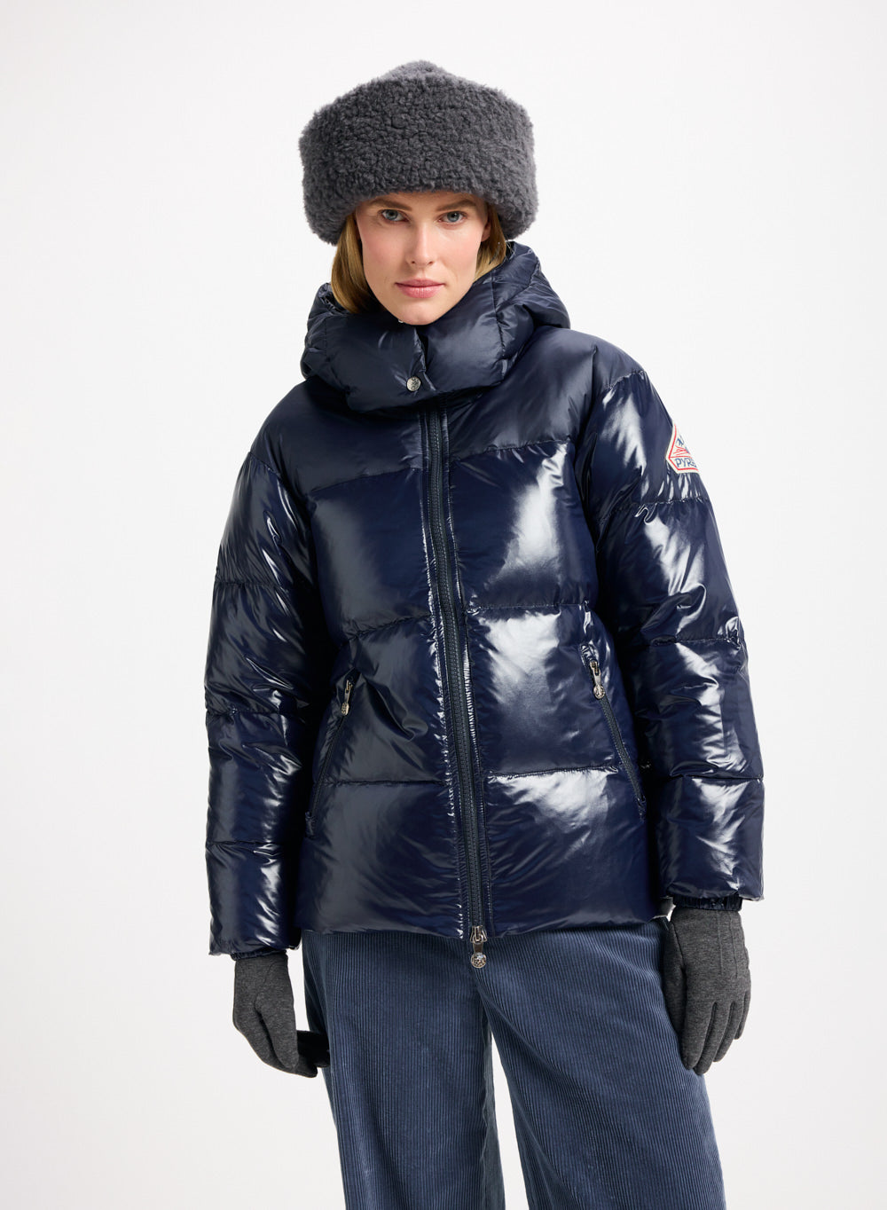 Doudoune brillante femme Lively bleu marine