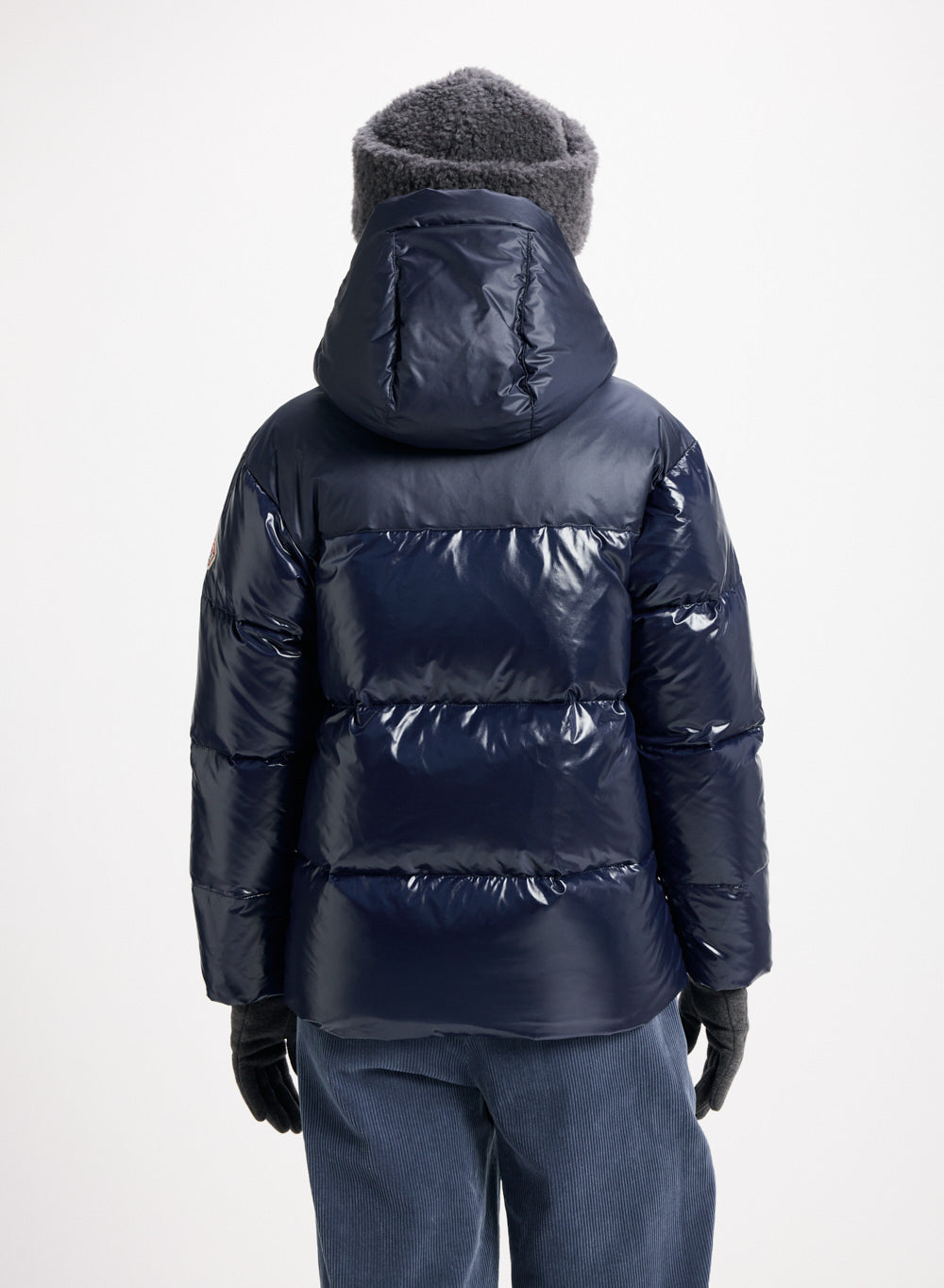 Doudoune brillante femme Lively bleu marine