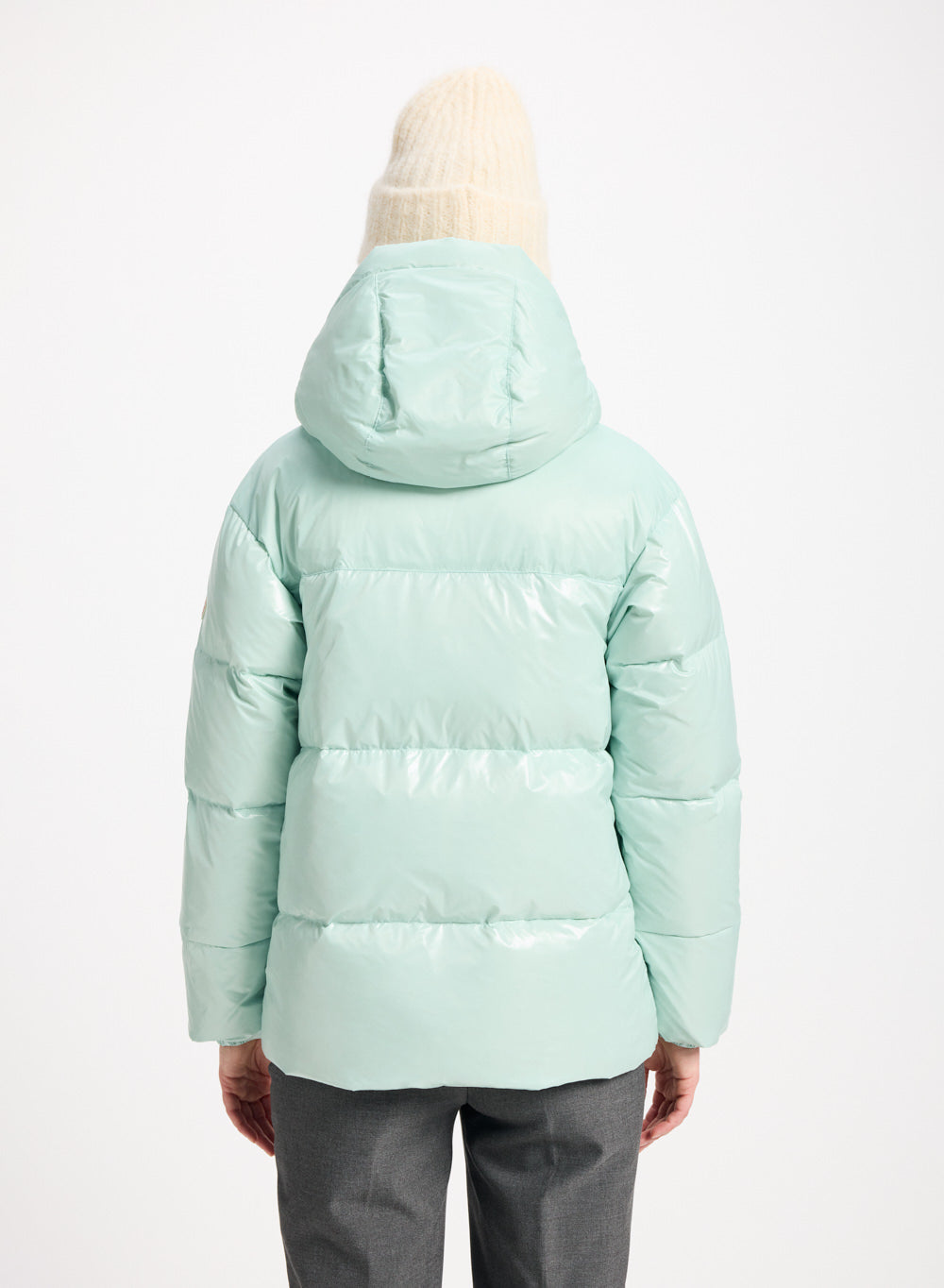 Doudoune brillante femme Lively vert d'eau