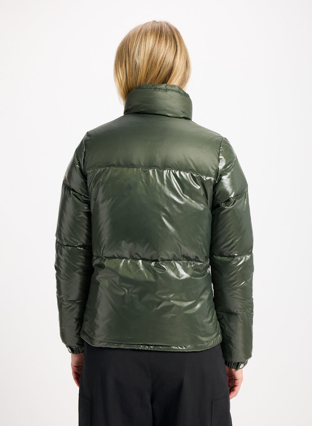 Doudoune courte et brillante pour femme Pyrenex Goldin khaki