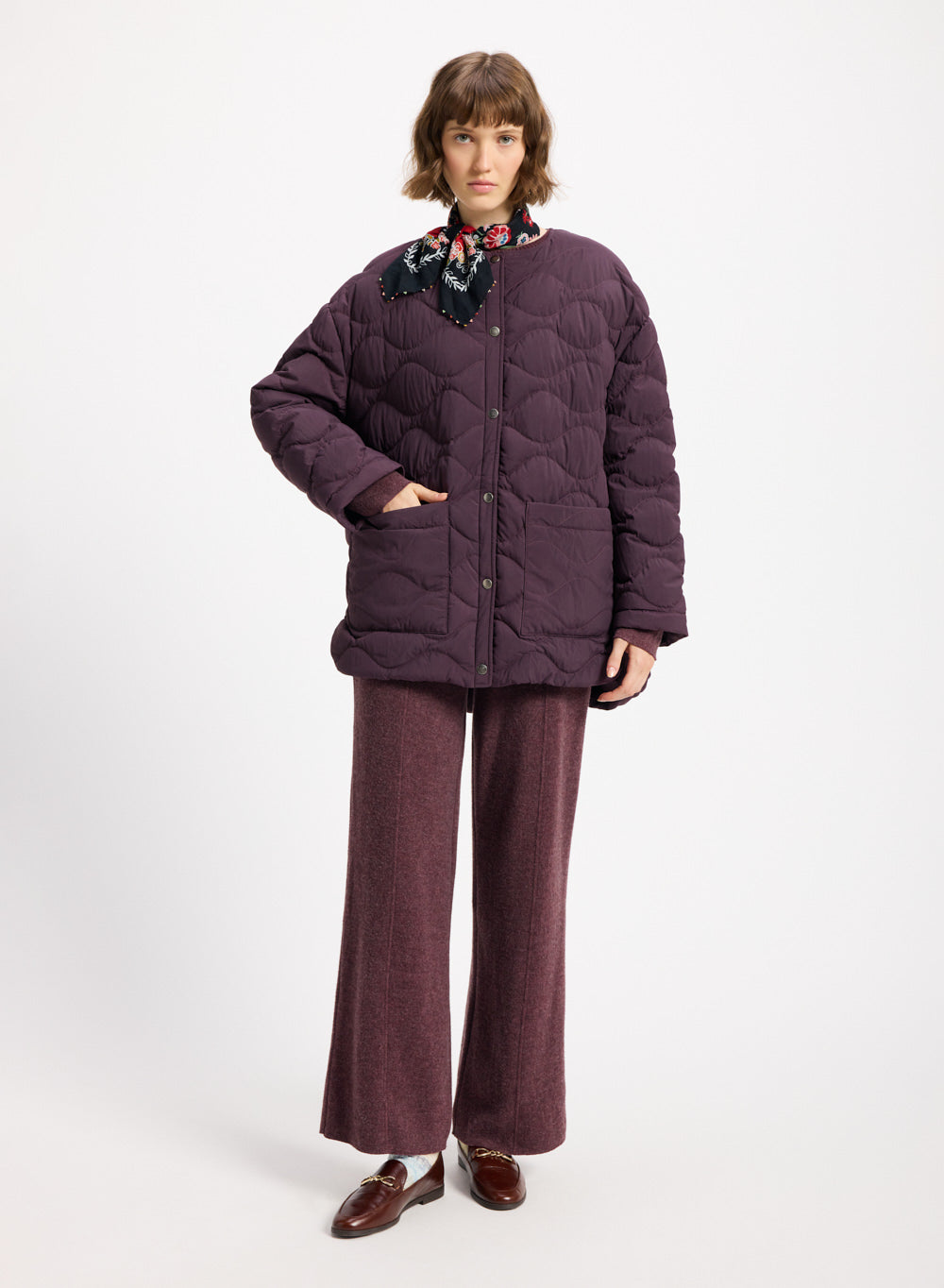 Doudoune légère pour femme Pyrenex Sienna bordeaux