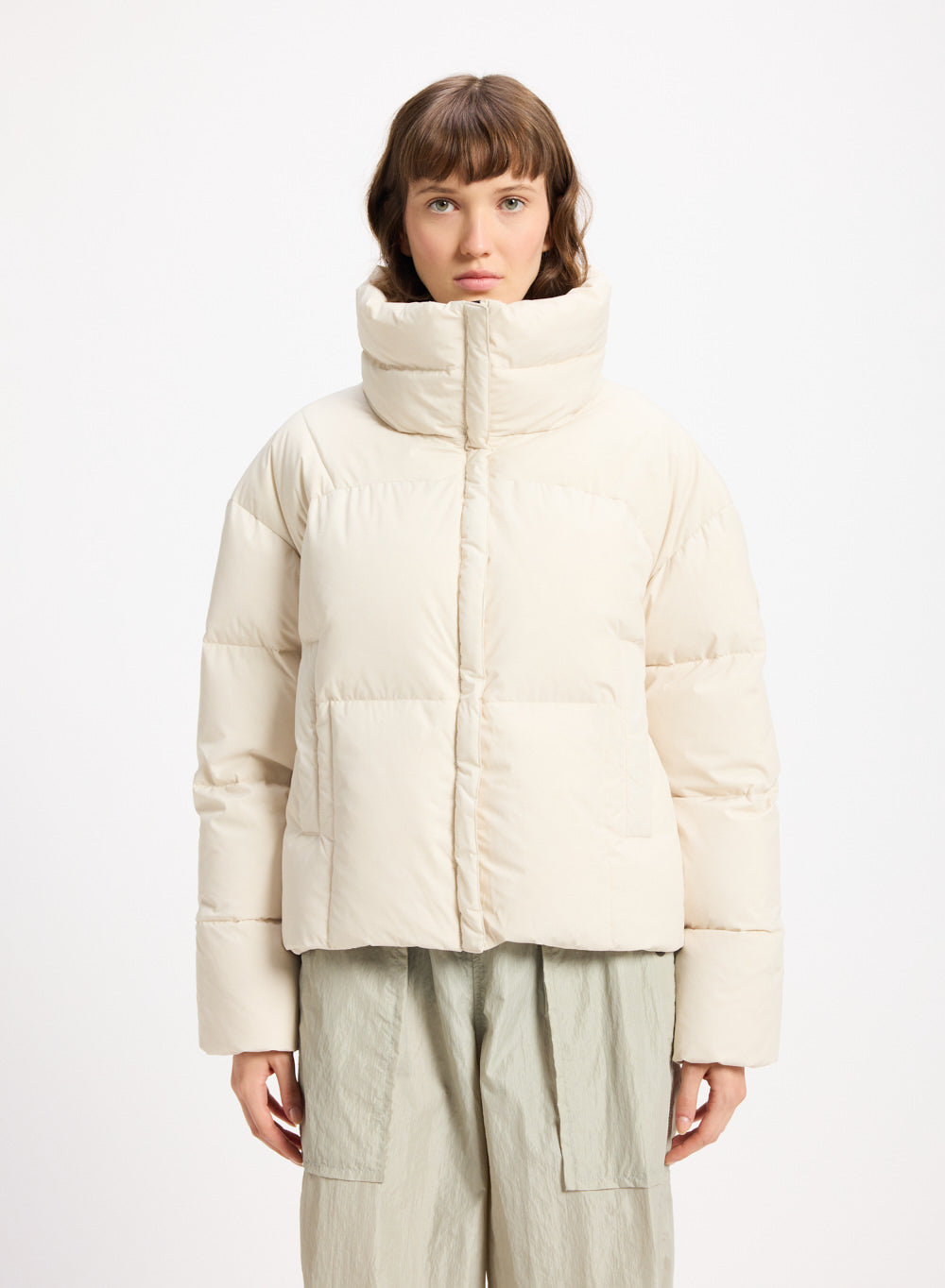 Doudoune courte femme Pyrenex Harmonie Crop beige clair