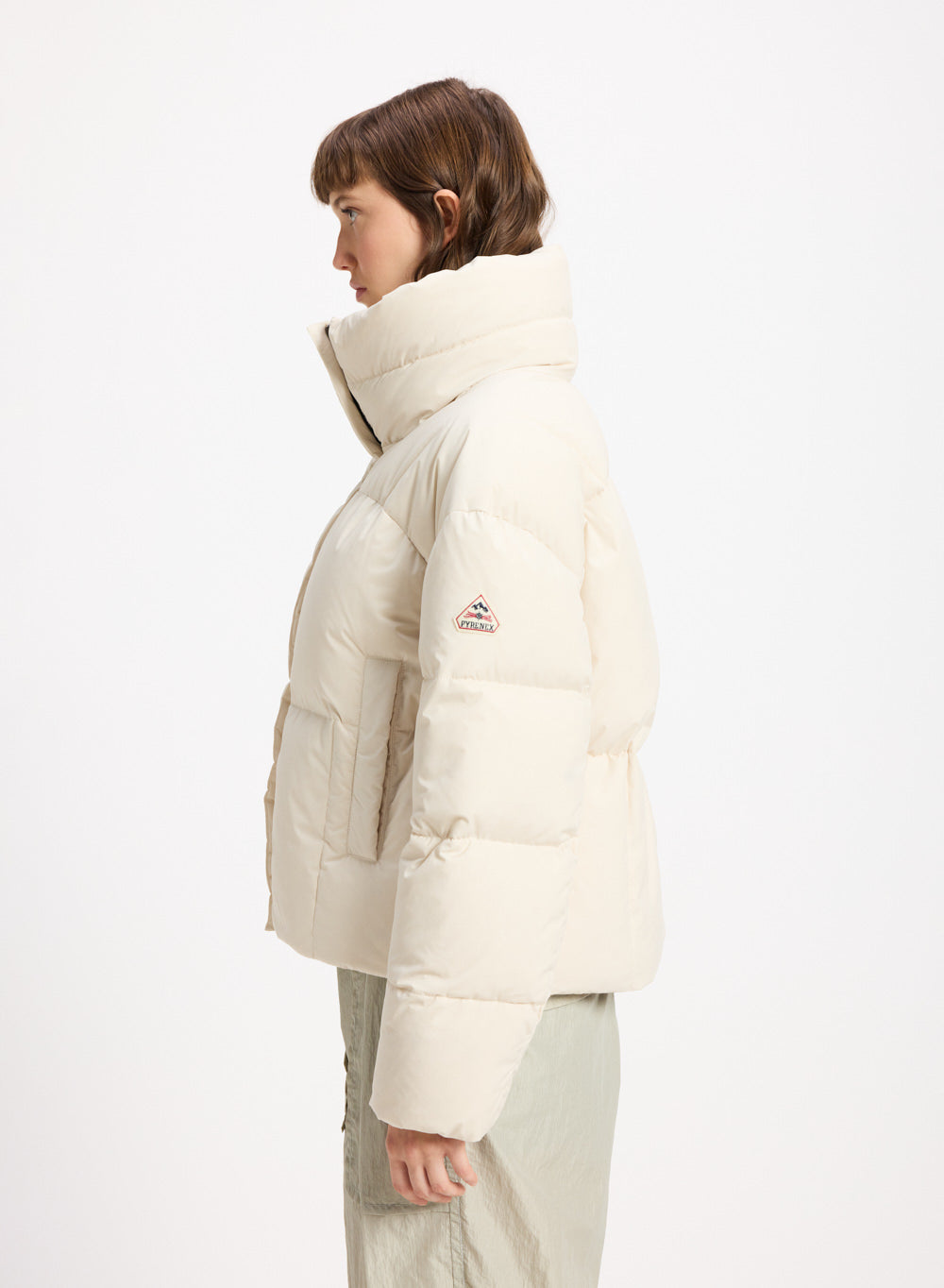 Doudoune courte femme Pyrenex Harmonie Crop beige clair