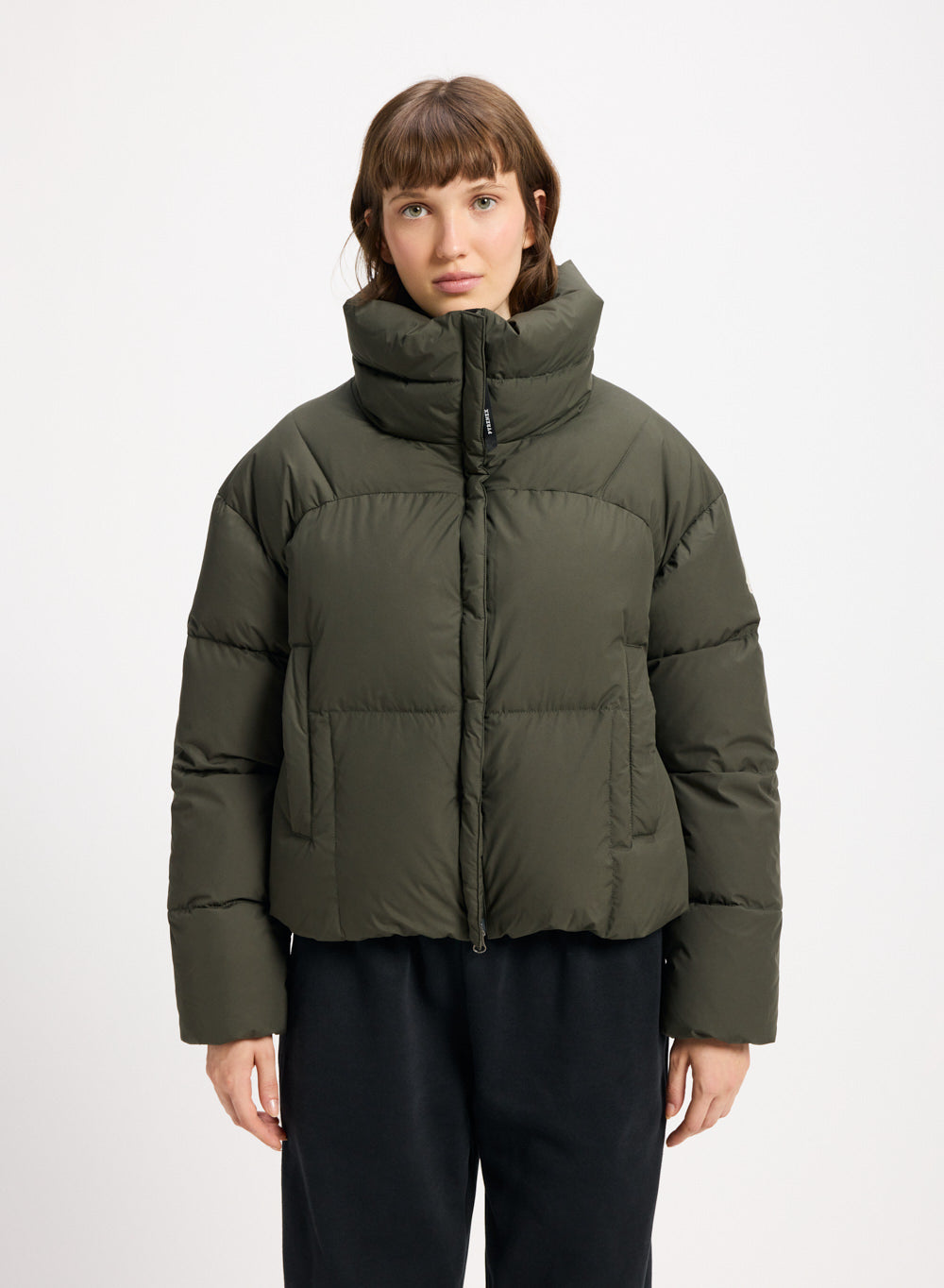 Doudoune courte femme Pyrenex Harmonie Crop khaki