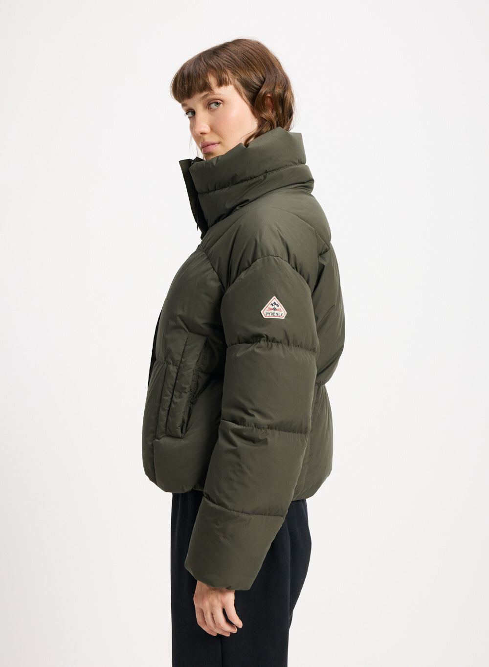 Doudoune courte femme Pyrenex Harmonie Crop khaki