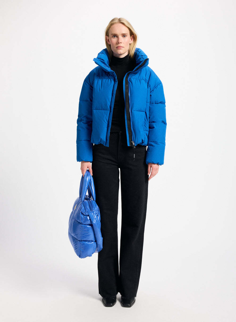 Doudoune courte femme Pyrenex Harmonie Crop bleu électrique