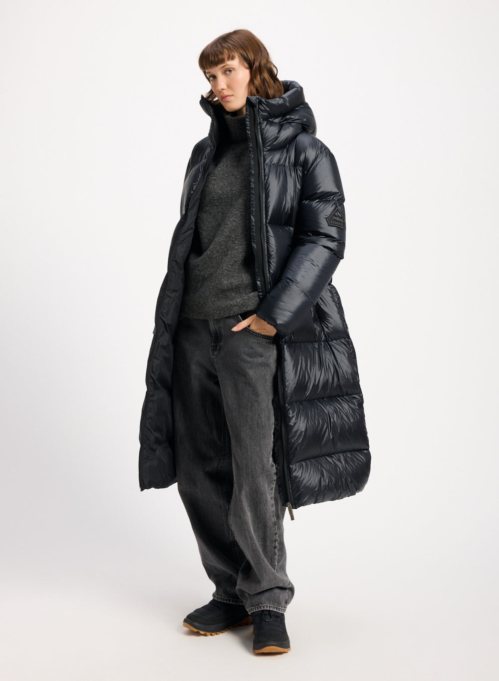 Doudoune longue Pyrenex Oriela made in Saint-Sever noire