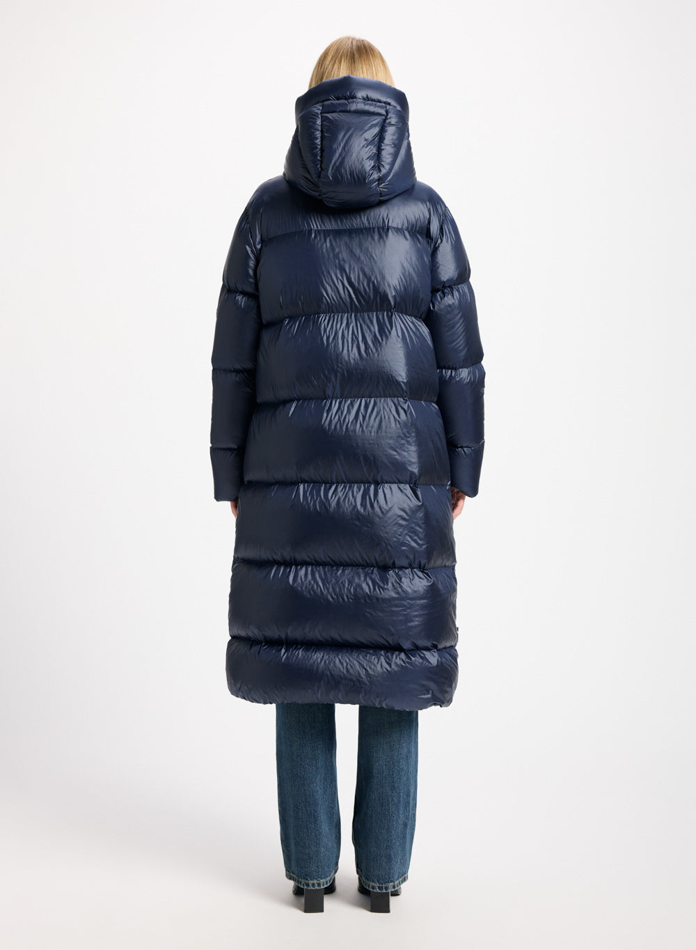 Doudoune longue Pyrenex Oriela made in Saint-Sever bleu marine