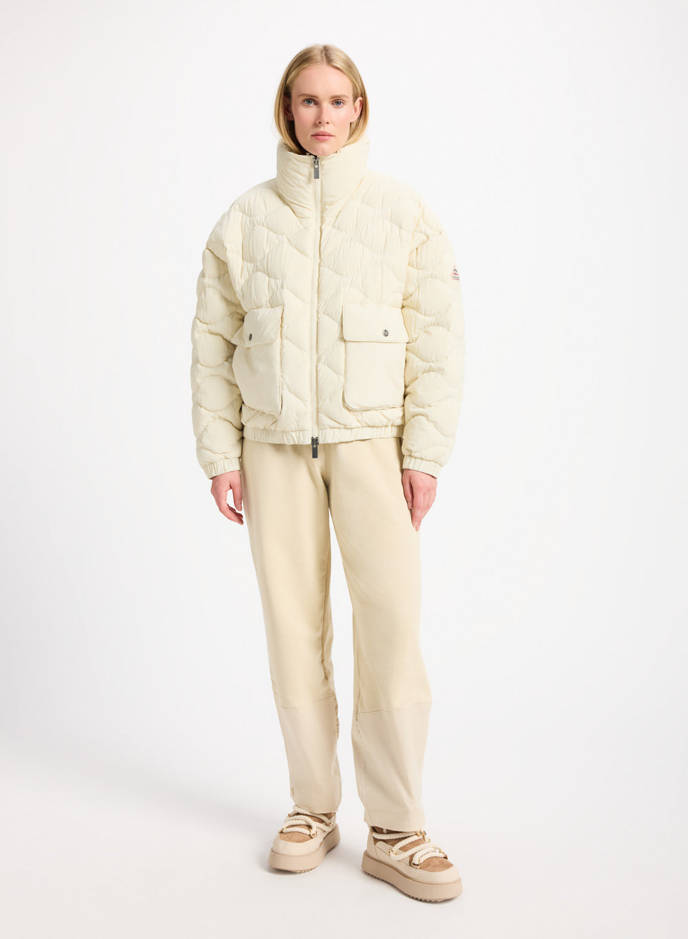 Doudoune courte bomber Pyrenex Enola crème