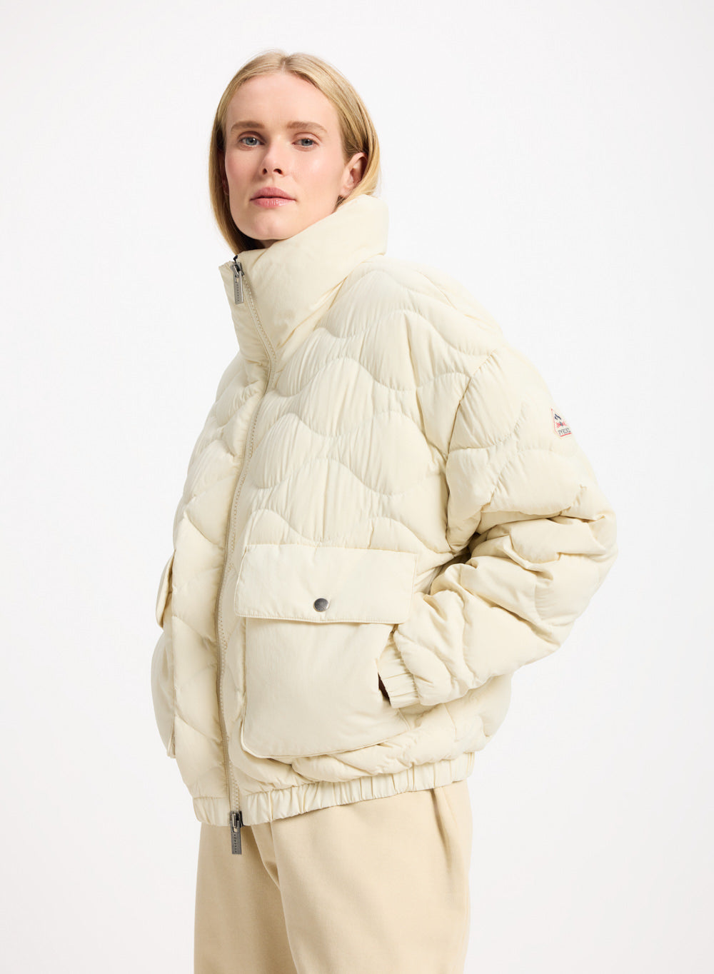 Doudoune courte bomber Pyrenex Enola crème